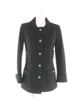 Chanel Wool Jacket Silk Black